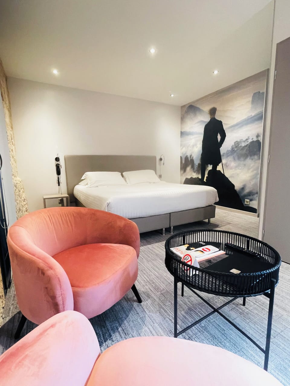 Junior Double Room, 1 King Bed, Balcony, Mountainside | Memory foam beds, individually furnished, desk, laptop workspace
