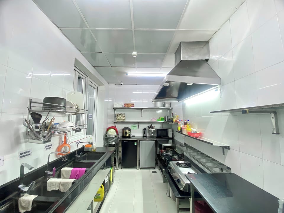 Shared fridge, microwave, electric kettle