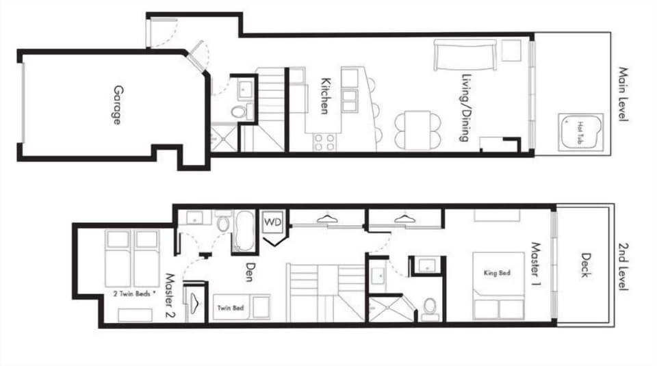 Townhome, Multiple Beds, Hot Tub, Mountain View | Floor plan