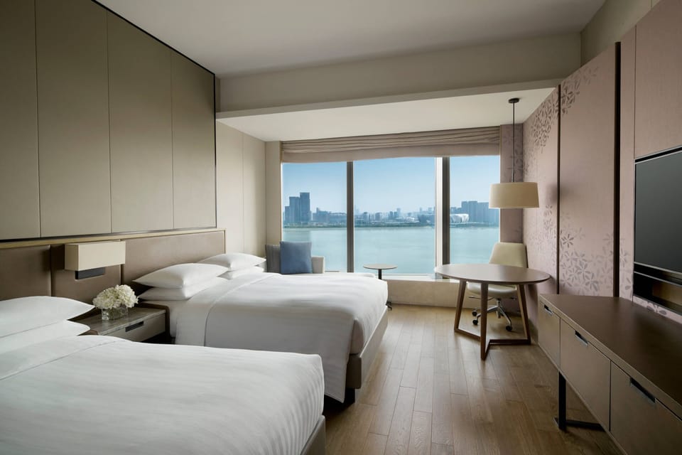 Room, 2 Double Beds, River View | 1 bedroom, premium bedding, down comforters, memory foam beds