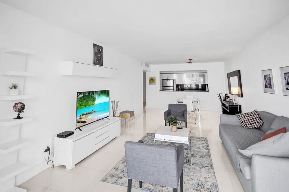 Standard Apartment, 2 Bedrooms, Canal View | Living area | Flat-screen TV