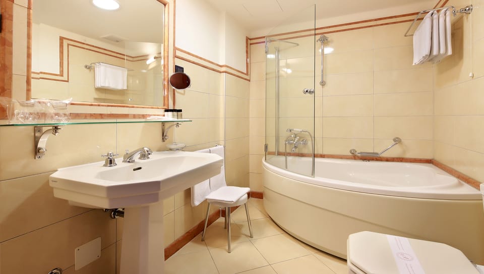 Free toiletries, hair dryer, bathrobes, slippers