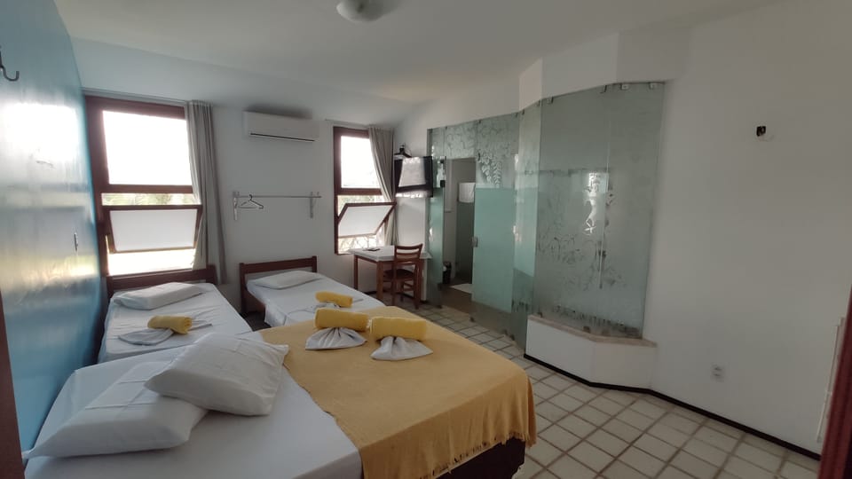Blackout drapes, WiFi (free), bed sheets