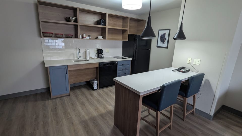 Suite, 1 Bedroom, Accessible Bathtub, Non Smoking (Communications Accessible) | Private kitchen | Full-size fridge, microwave, stovetop, dishwasher