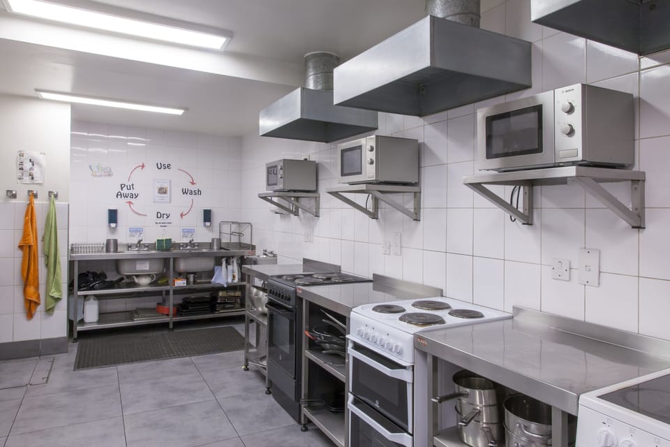 Shared fridge, microwave