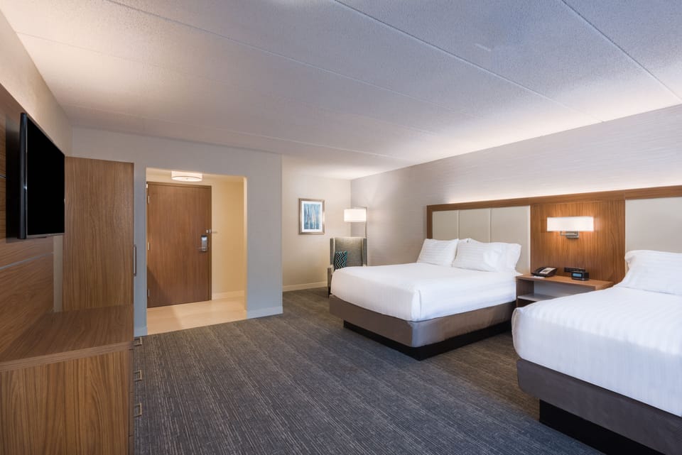 Standard Room, 2 Queen Beds | Hypo-allergenic bedding available, desk, laptop workspace