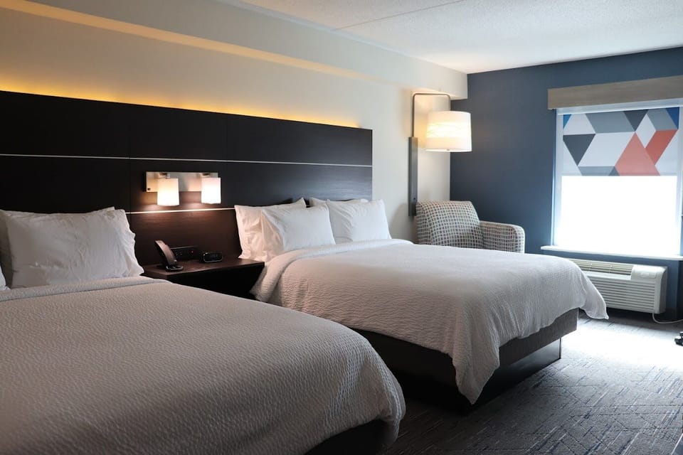 Standard Room, 2 Queen Beds | In-room safe, desk, laptop workspace, soundproofing