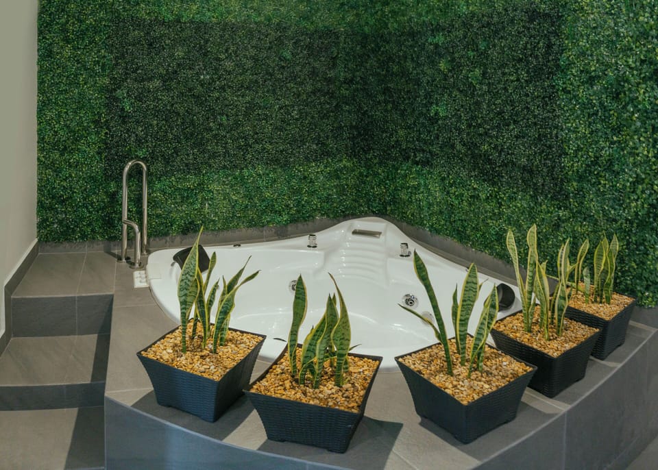 Hot tub, steam room, body treatments, aromatherapy, sports massages