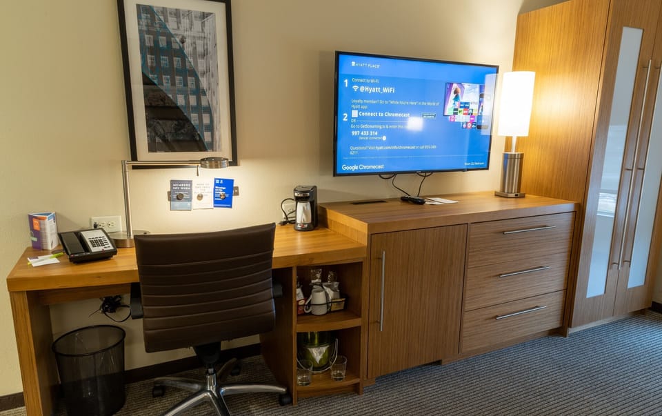 50-inch LED TV with satellite channels, TV, iPod dock