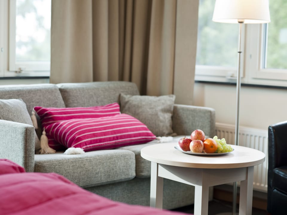 Superior Double Room, Partial Lake View | Living area | Flat-screen TV