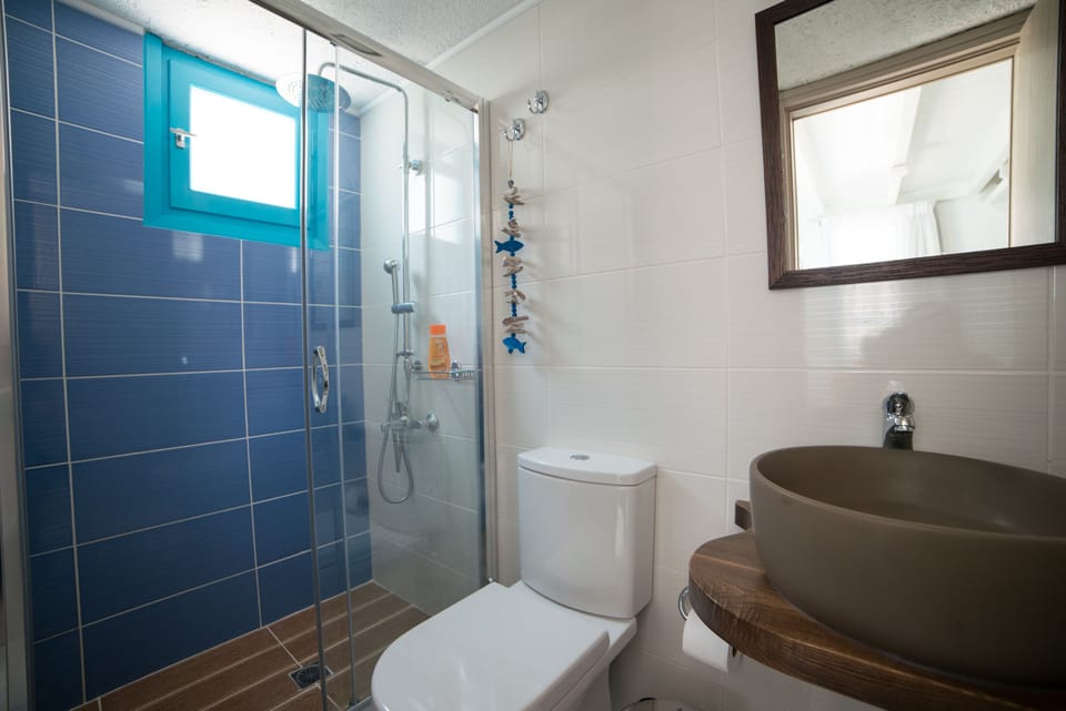 Superior Duplex, Garden View | Bathroom | Shower, hair dryer, towels