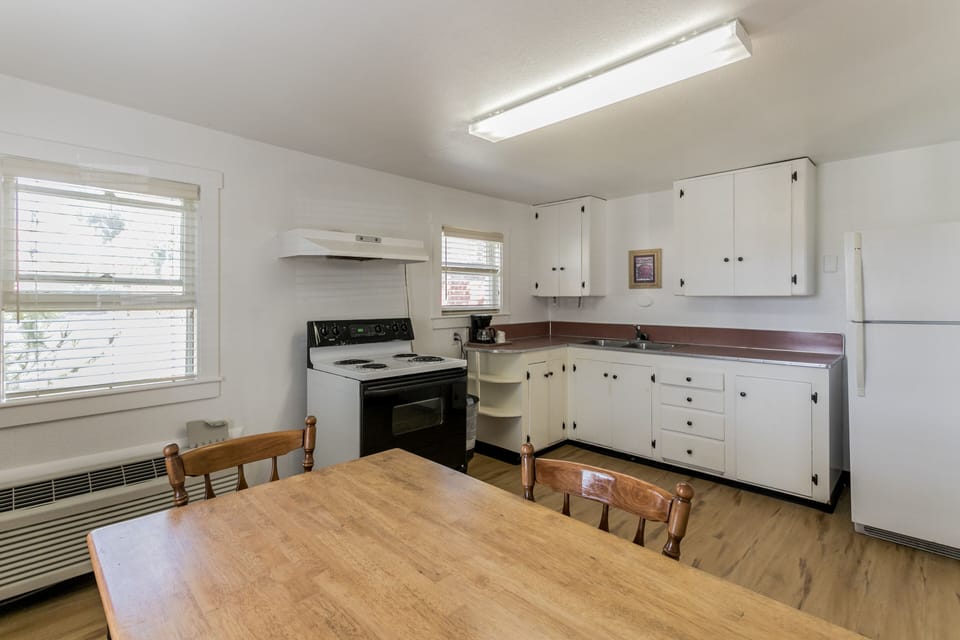 Mini-fridge, microwave, coffee/tea maker