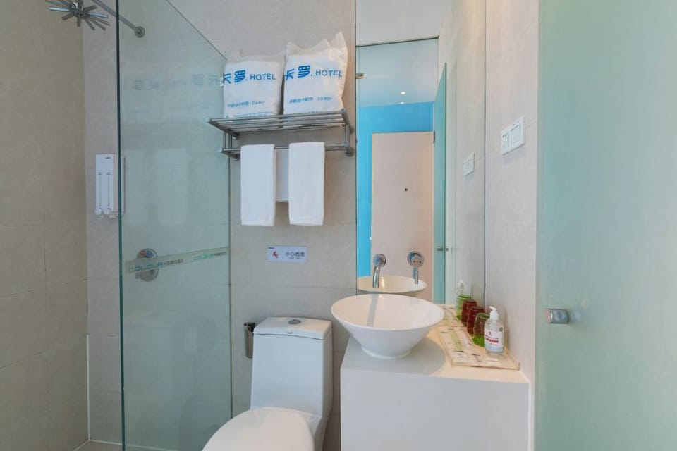 Deluxe Double Room | Bathroom | Shower, free toiletries, hair dryer, slippers