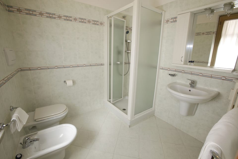 Standard Double or Twin Room | Bathroom | Shower, rainfall showerhead, hair dryer, bidet