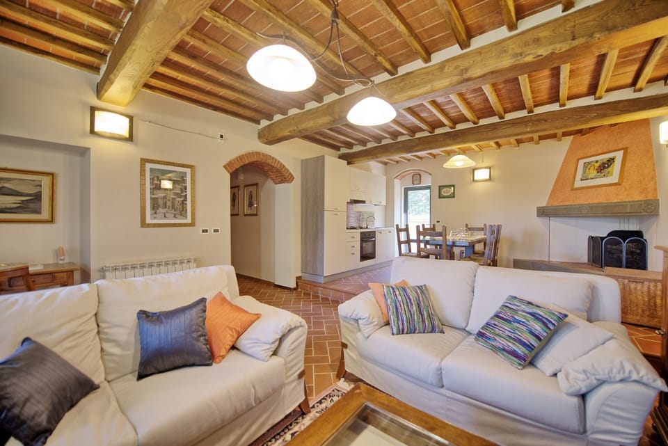 Apartment, 5 Bedrooms | Living area | 32-inch flat-screen TV with digital channels, TV, fireplace