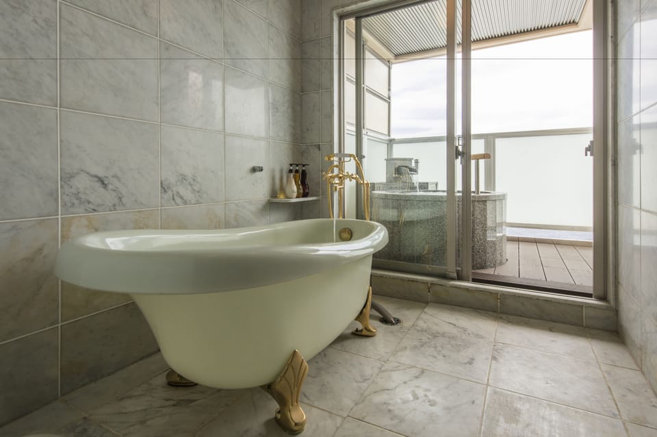 H type with open air-bath | Bathroom | Free toiletries, hair dryer, slippers, bidet