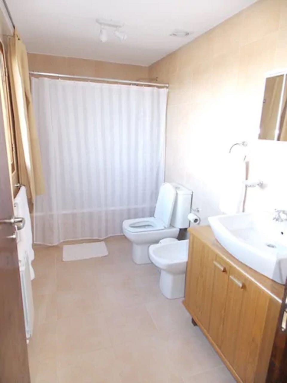Free toiletries, hair dryer, bidet, towels