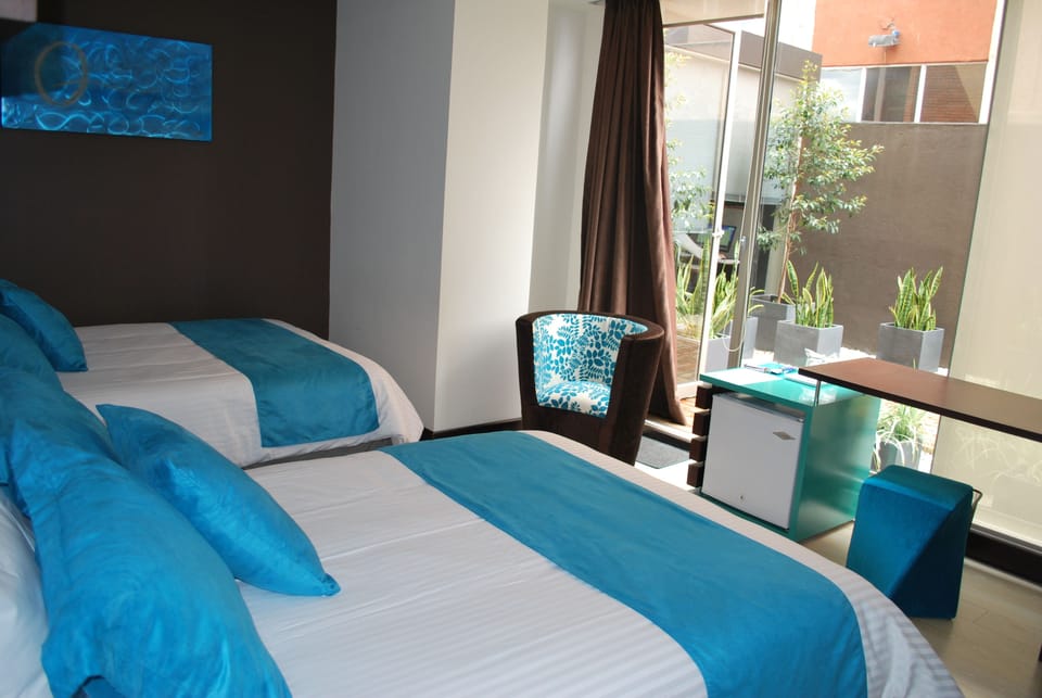 Double Room, 2 Double Beds | Premium bedding, minibar, in-room safe, blackout drapes