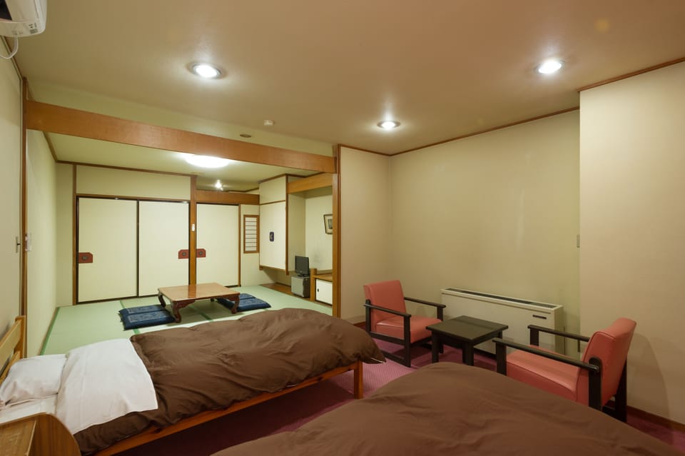 Japanese Western Room Shared Bathroom, Smoking | Down comforters, in-room safe, WiFi (free), bed sheets