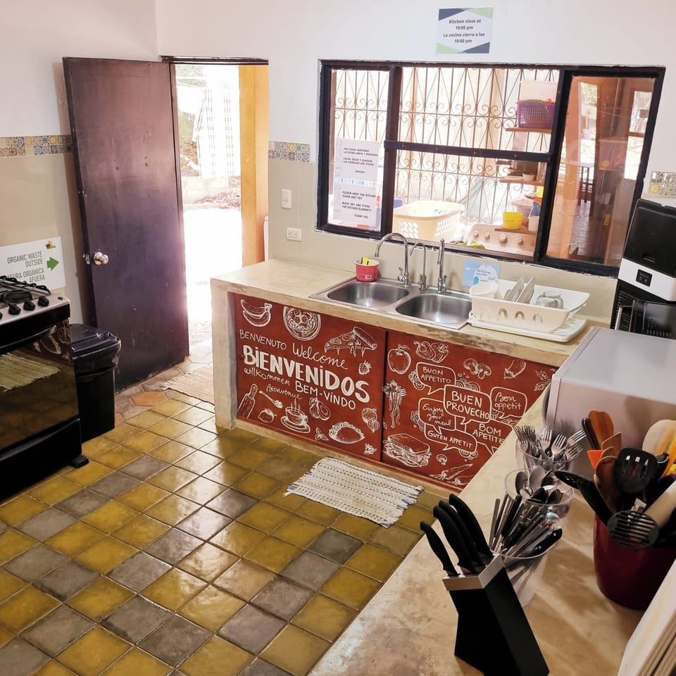 Shared fridge, microwave