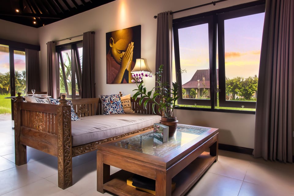Deluxe King Suite with Rice Field View | Premium bedding, minibar, in-room safe, individually decorated