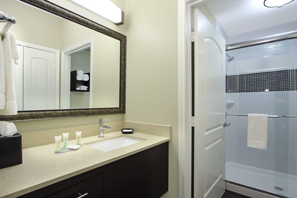 Free toiletries, hair dryer, towels