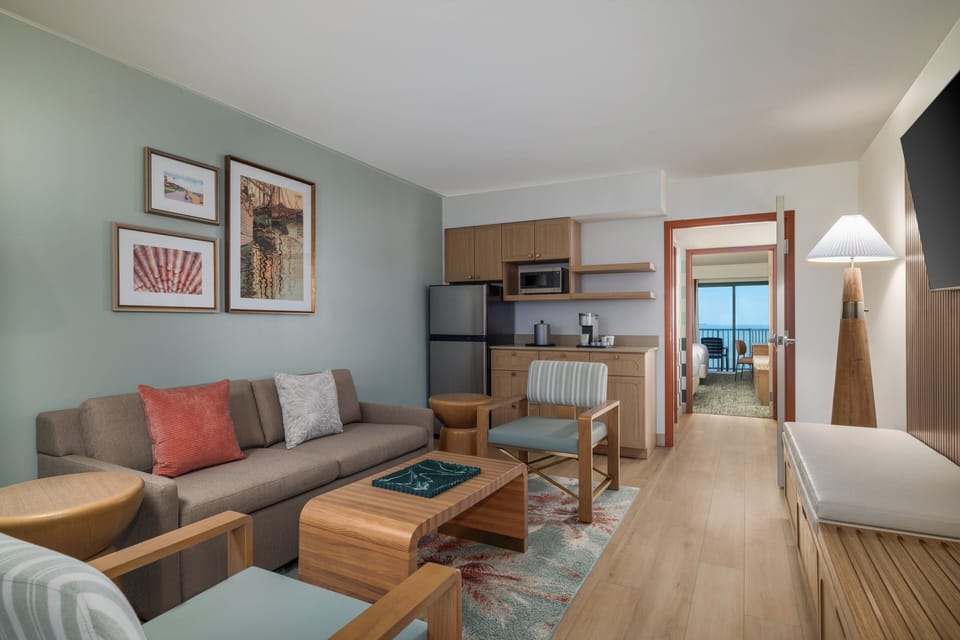 Suite, Multiple Beds, Oceanfront | Hypo-allergenic bedding, desk, iron/ironing board