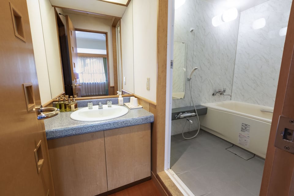 Free toiletries, hair dryer, slippers, bidet