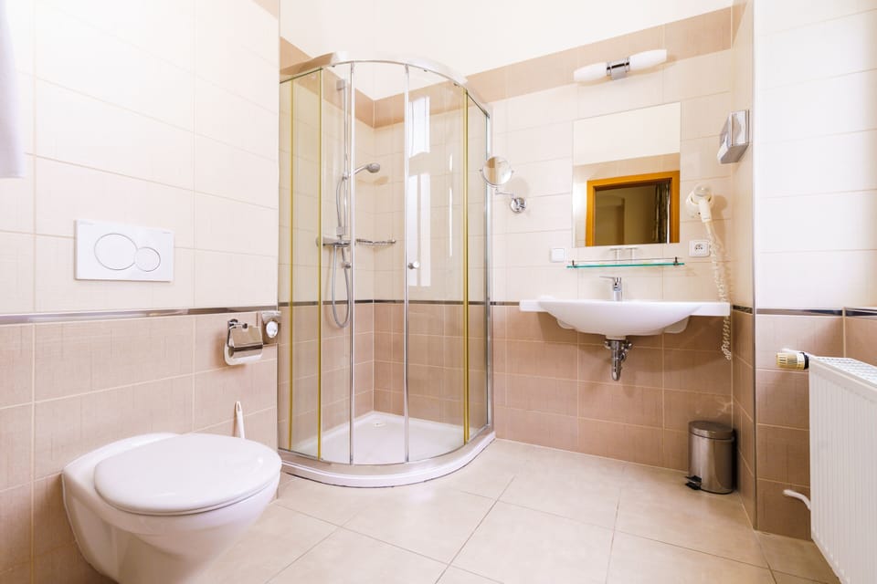 Basic Single Room | Bathroom | Free toiletries, hair dryer, towels, soap