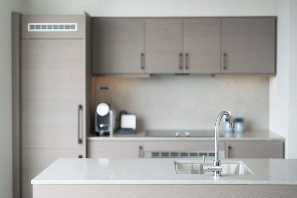 The Townview Suite | Private kitchen | Fridge, coffee/tea maker, electric kettle
