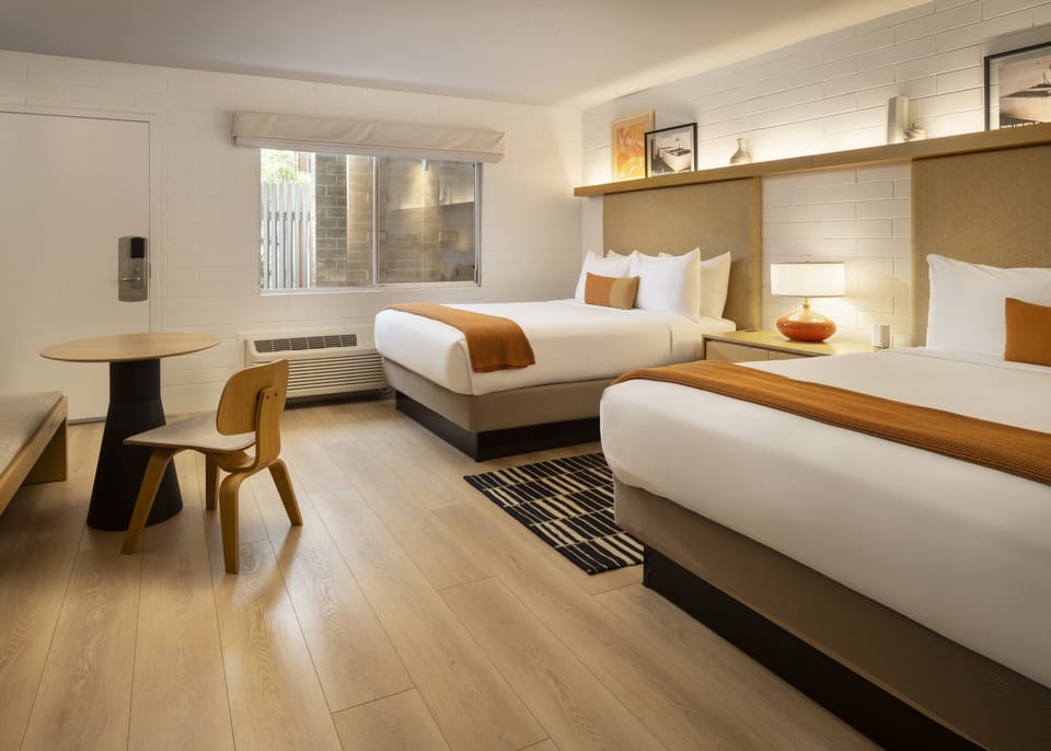 Room, 2 Queen Beds | Hypo-allergenic bedding, minibar, free WiFi, bed sheets