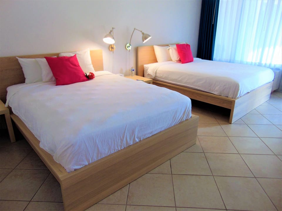Standard Room, 2 Double Beds | Premium bedding, desk, blackout drapes, iron/ironing board