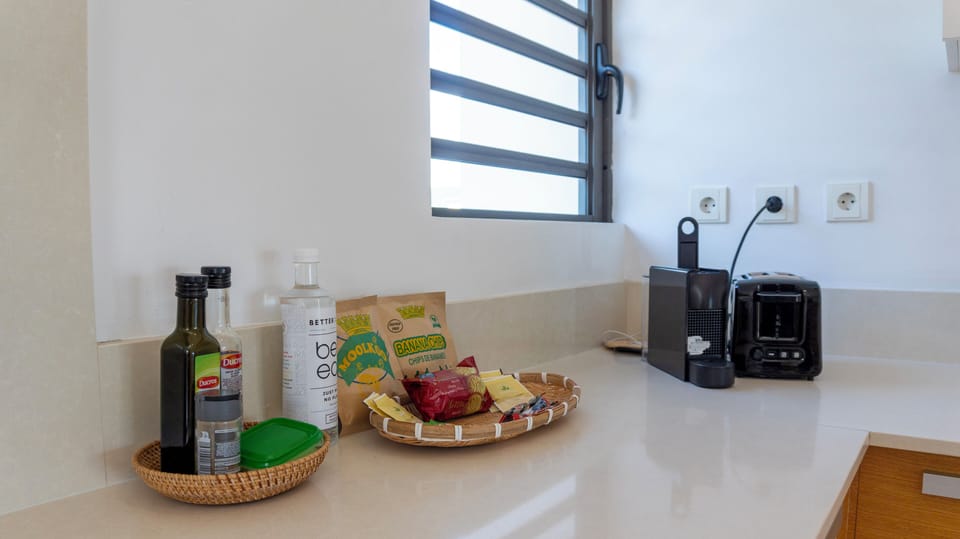 Family Penthouse, 3 Bedrooms, Ocean View | Private kitchen | Coffee/tea maker, full-size fridge, microwave, oven