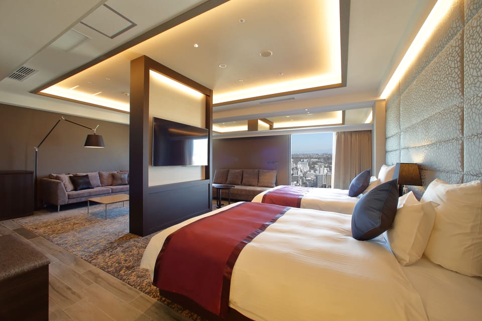 Junior Suite, 2 Double Beds | Minibar, in-room safe, desk, laptop workspace