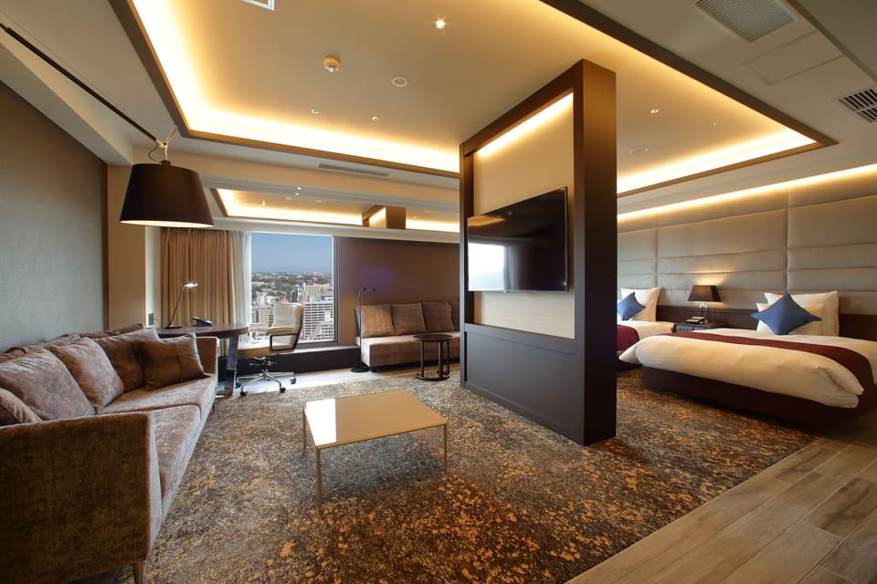 Junior Suite, 2 Double Beds | Minibar, in-room safe, desk, laptop workspace