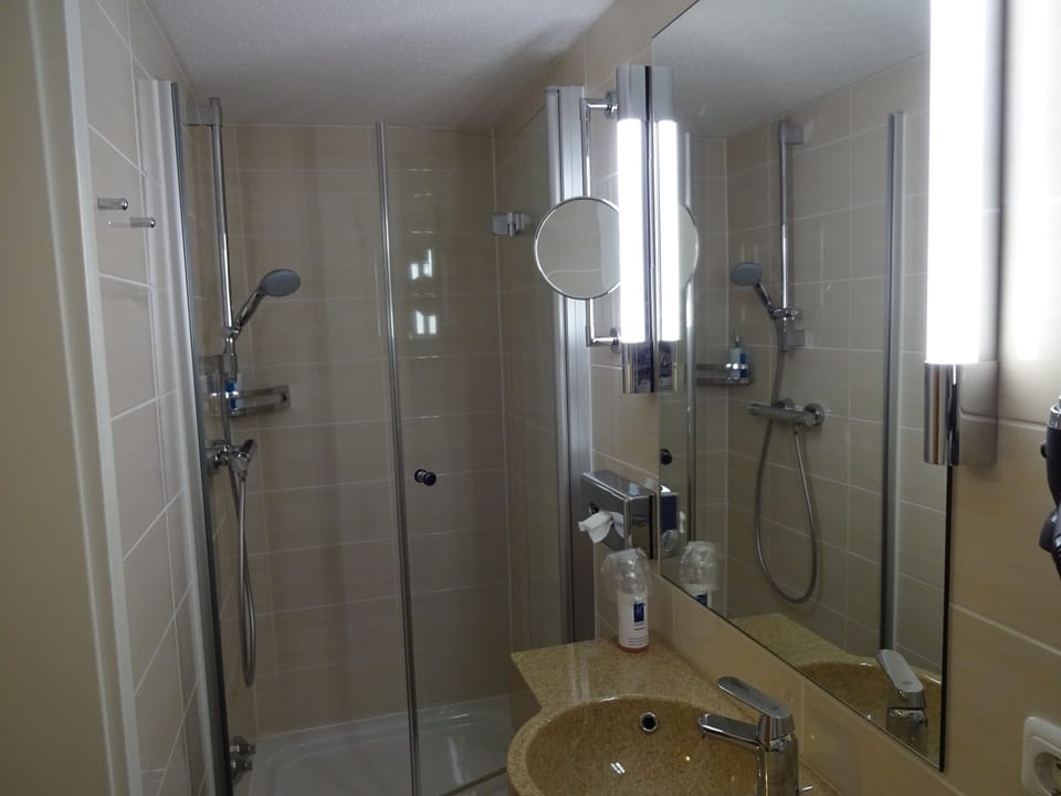 Single Room | Bathroom | Shower, hair dryer, towels