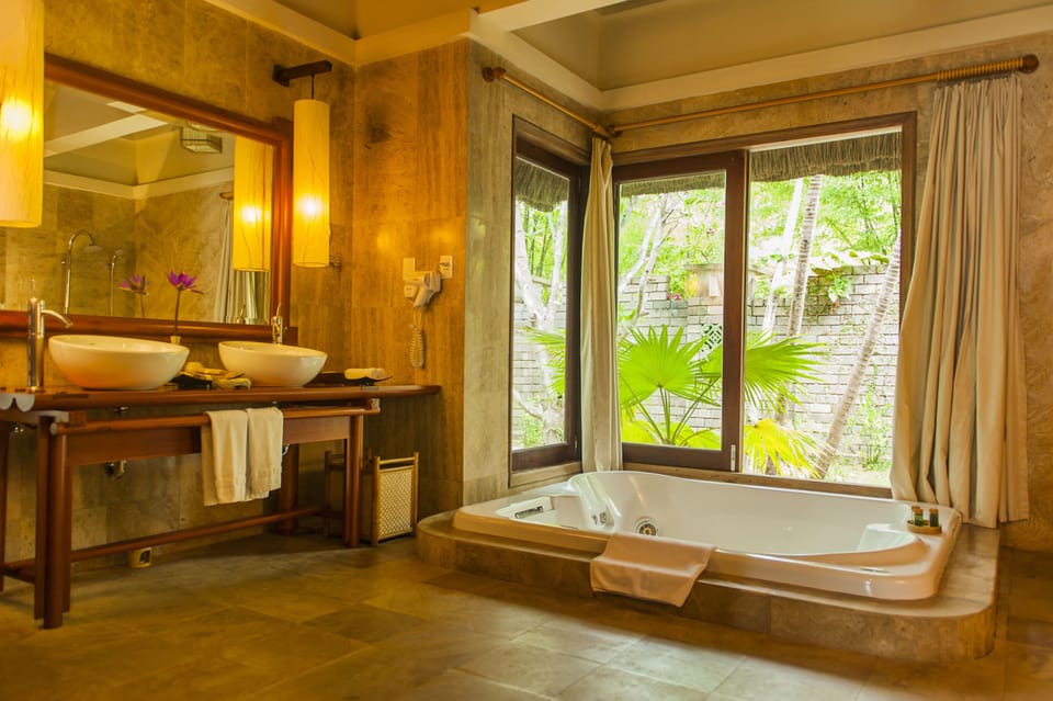 Villa, 3 Bedrooms, Private Pool | Bathroom | Combined shower/tub, deep soaking tub, free toiletries, hair dryer