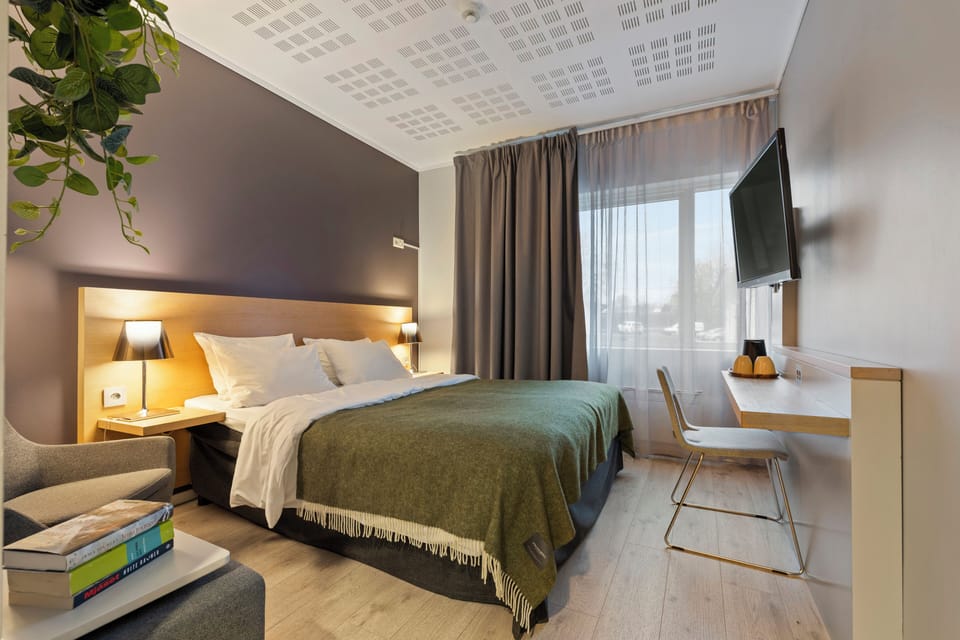 Standard Room, 1 Double Bed, Non Smoking | Pillowtop beds, desk, cribs/infant beds, WiFi