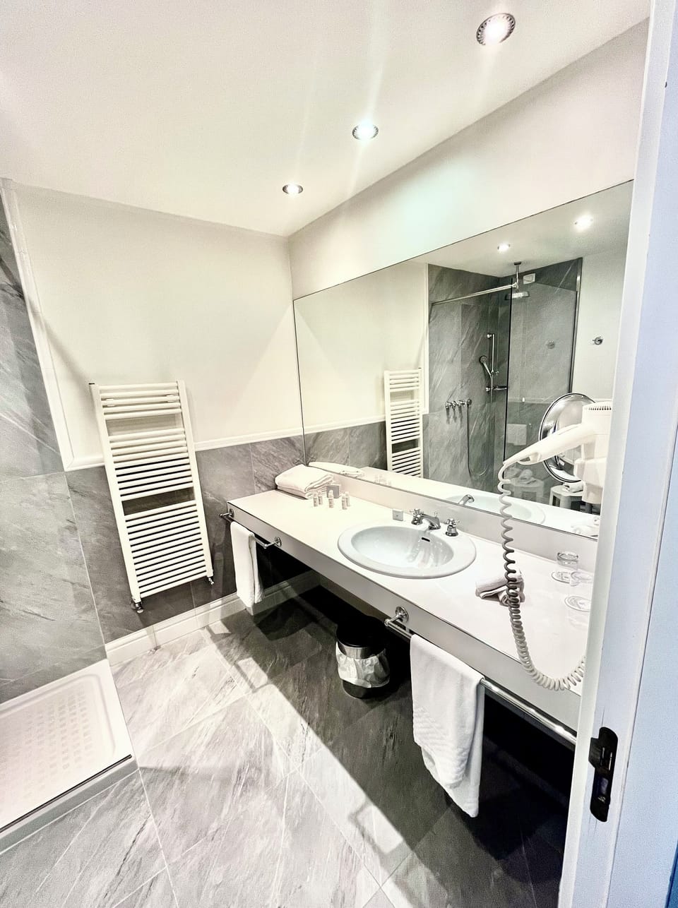 Suite | Bathroom | Hair dryer, bidet, towels
