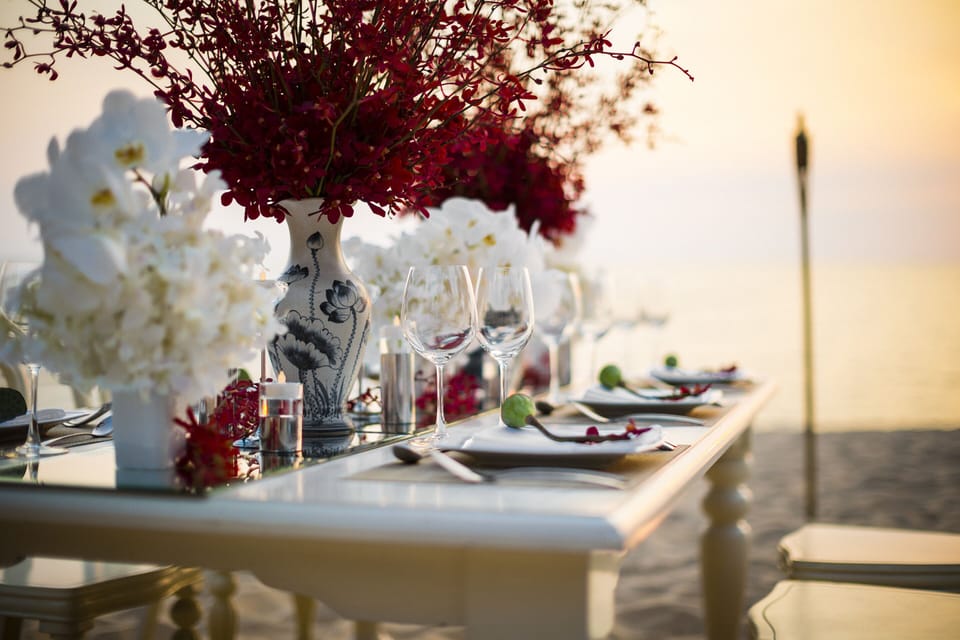 Outdoor wedding area