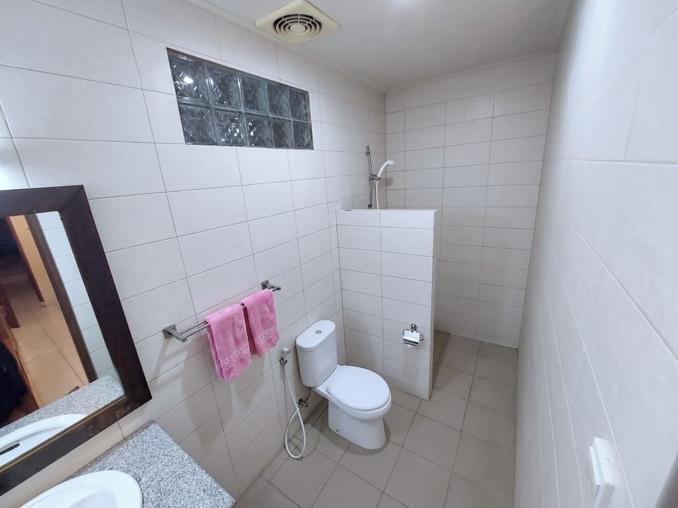 Standard Double or Twin Room | Bathroom | Shower, bidet, towels, soap