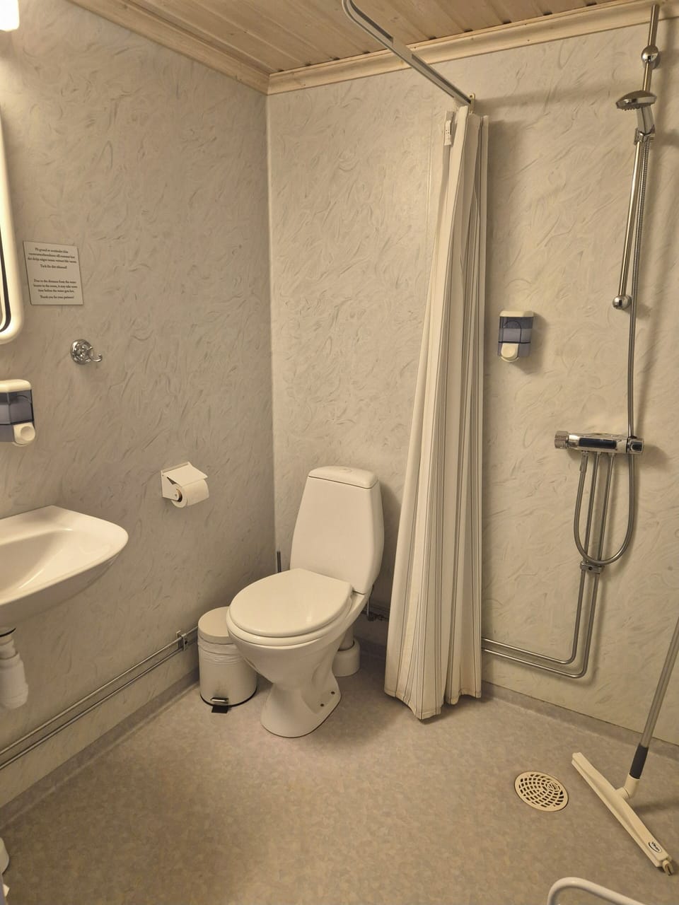 Shower, hair dryer
