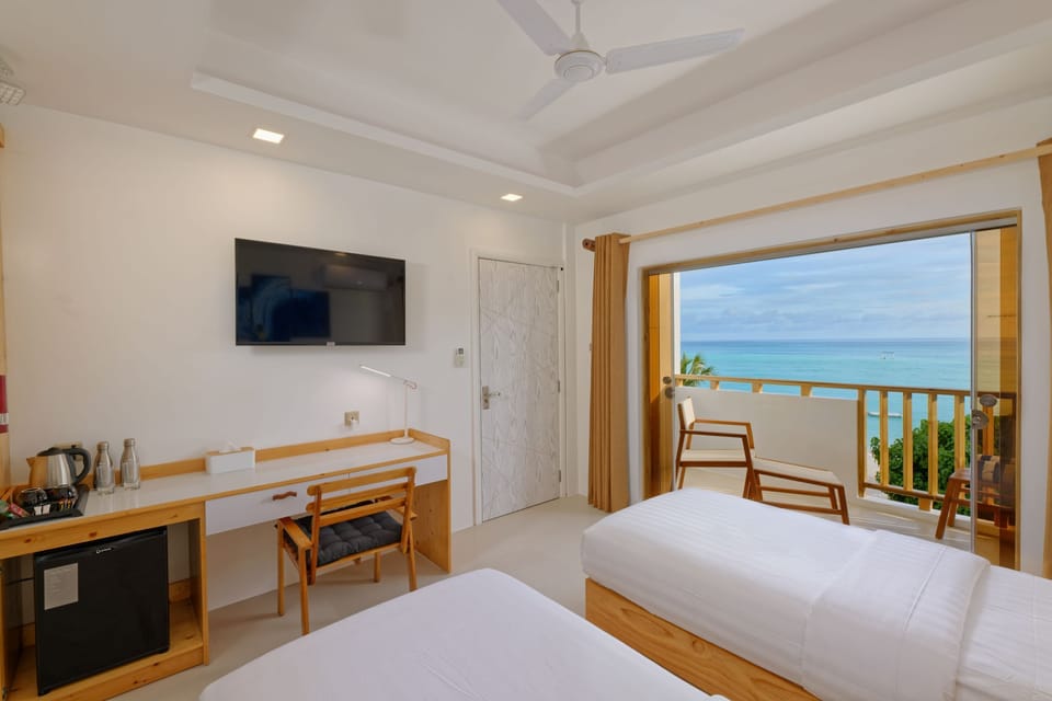 Deluxe Double Room, Air conditioning, Sea View | 1 bedroom, premium bedding, down comforters, pillowtop beds
