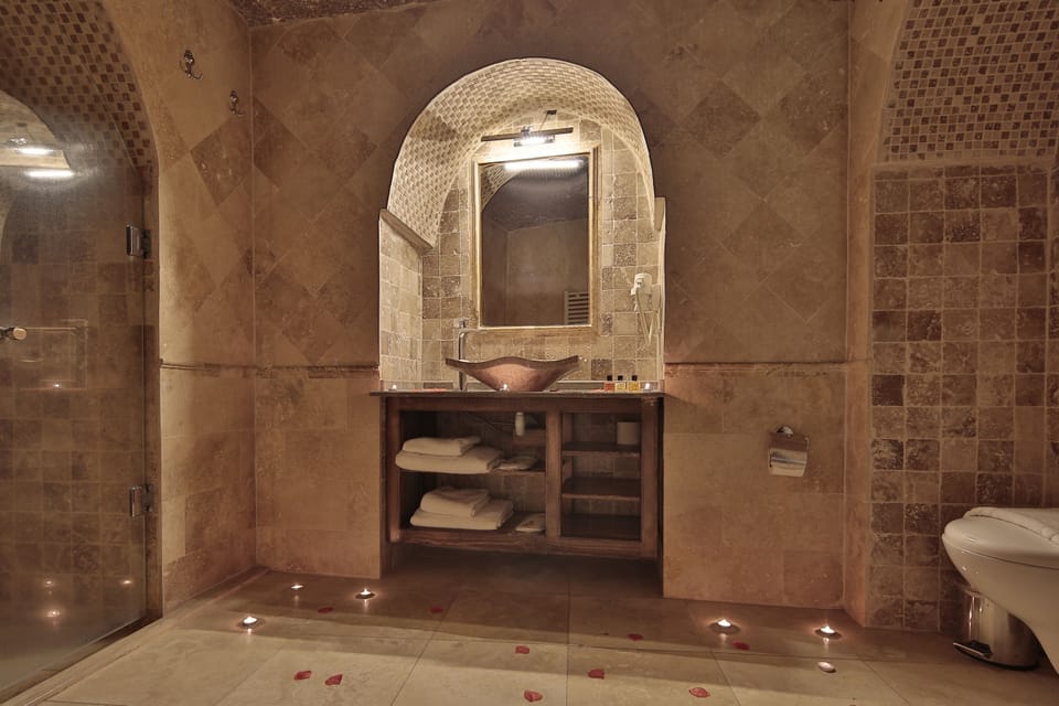 Beyzade Cave Suite | Egyptian cotton sheets, premium bedding, down comforters, desk