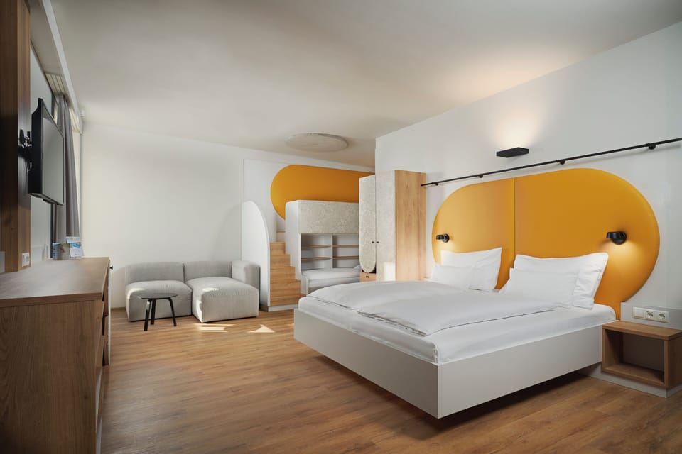 Family Quadruple Room, Non Smoking, Refrigerator | In-room safe, blackout drapes, free WiFi, bed sheets