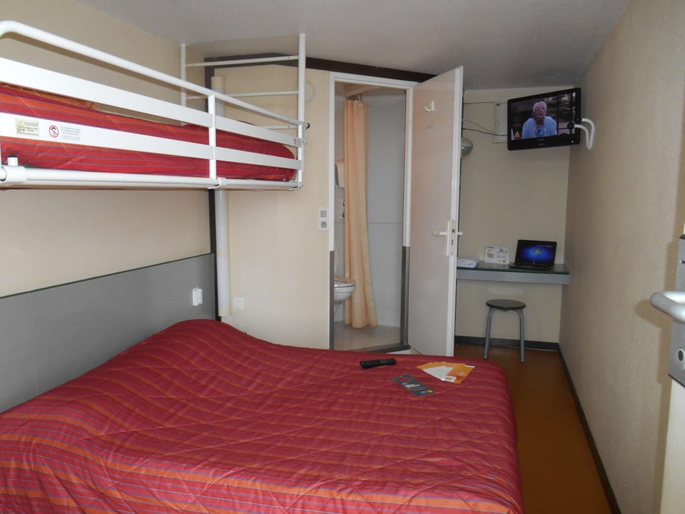 Desk, blackout drapes, soundproofing, iron/ironing board