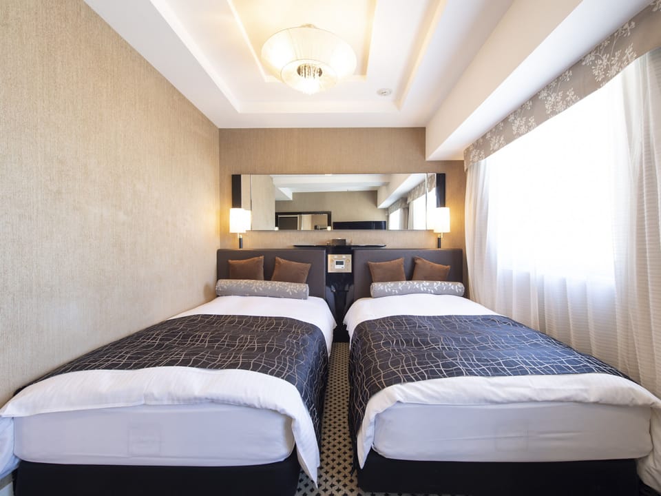 Deluxe Twin Room, Non Smoking | Down comforters, desk, free WiFi, bed sheets