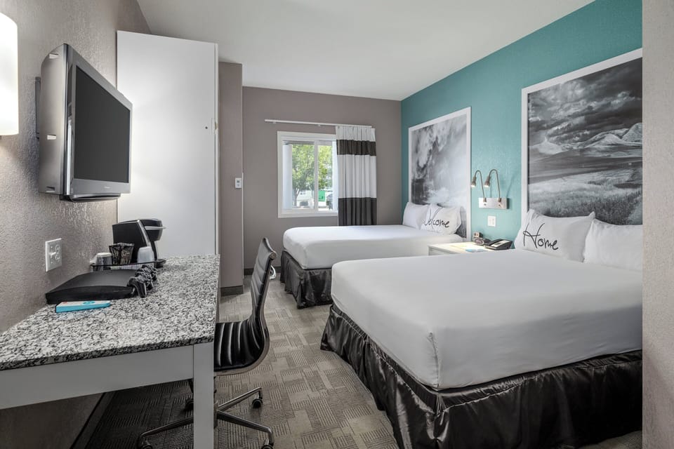 Standard Room, 2 Double Beds | Premium bedding, desk, laptop workspace, blackout drapes