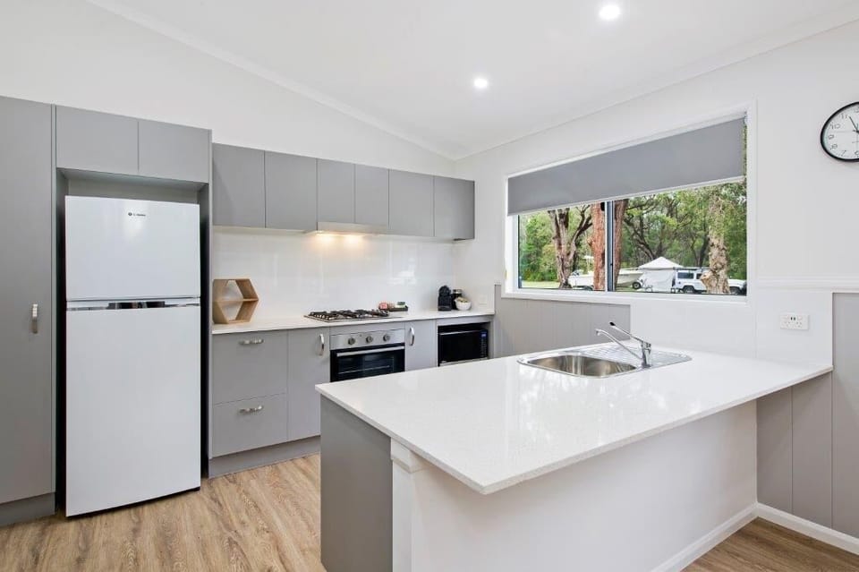 Accessible Villa (2BR) | Private kitchen | Coffee/tea maker, shared fridge, microwave, stovetop