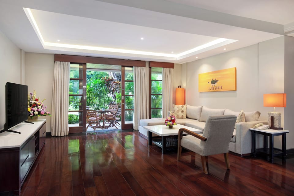 Suite, 3 Bedrooms, Terrace | Living area | 32-inch LCD TV with satellite channels, TV